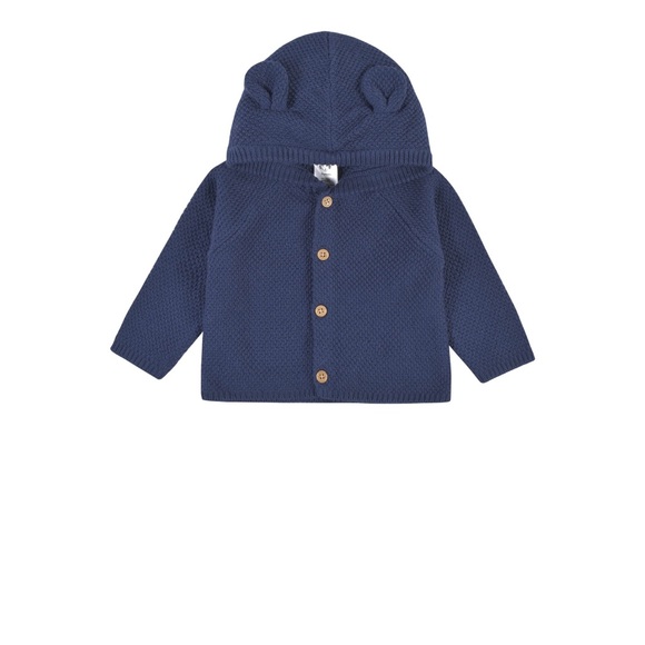 Gerber Baby Boy or Girl Unisex Ear Knit Hooded Outfit Set, (Newborn- 0-3 Months) - Picture 8 of 12